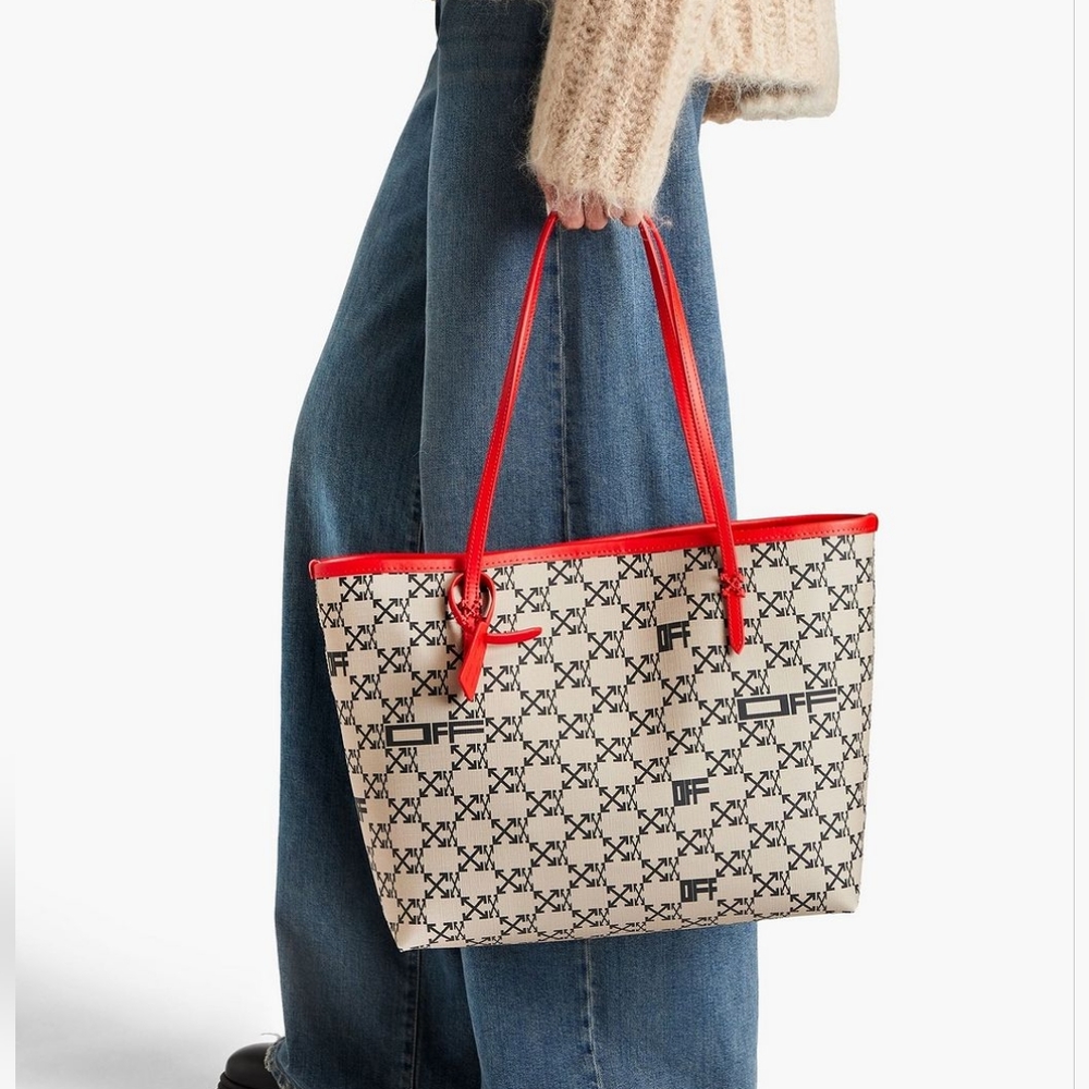 NEW! Off-White Day-Off 33 Monogram Arrows Logo Print Tote